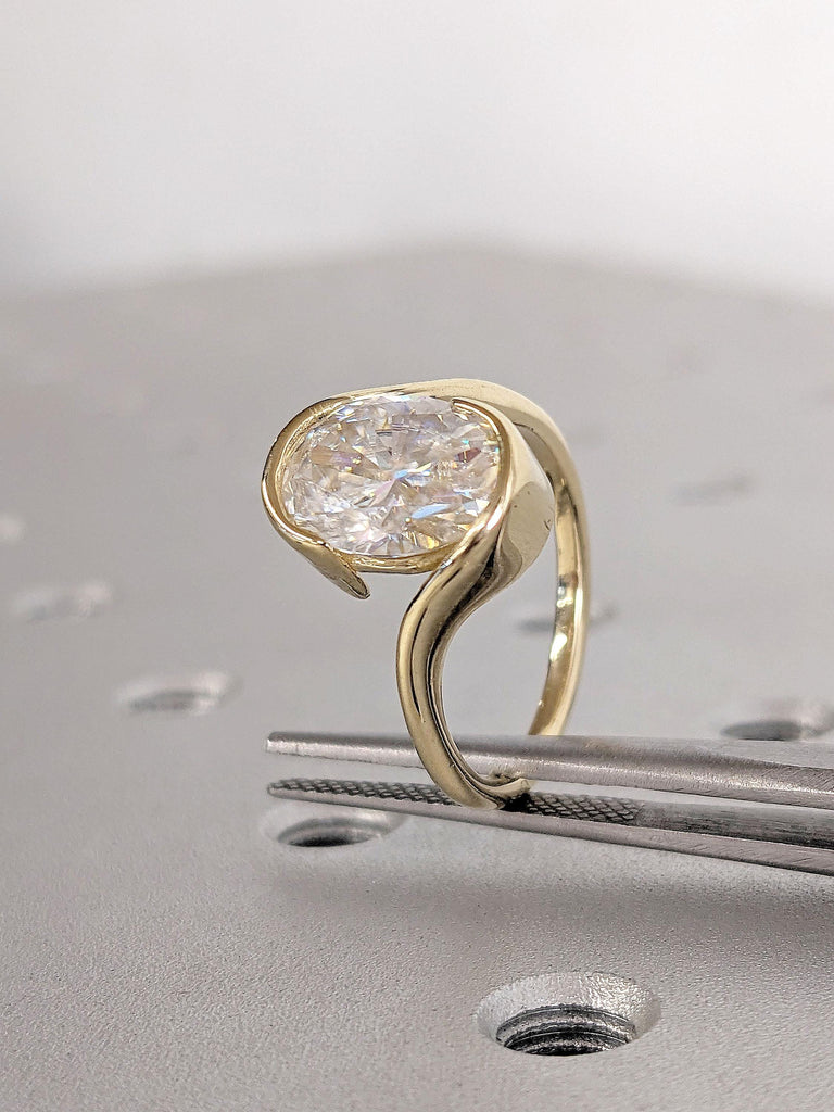 VVS Moissanite Promise Ring for Her | White Moissanite Ring | 2CT Engagement Ring