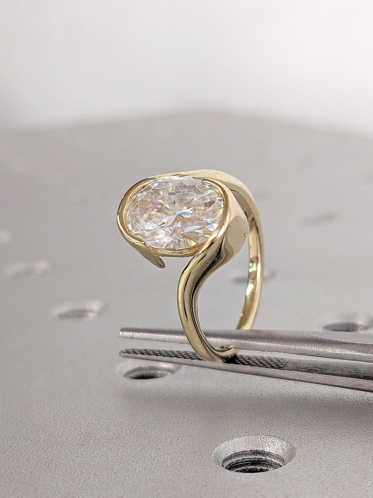 VVS Moissanite Promise Ring for Her | White Moissanite Ring | 2CT Engagement Ring