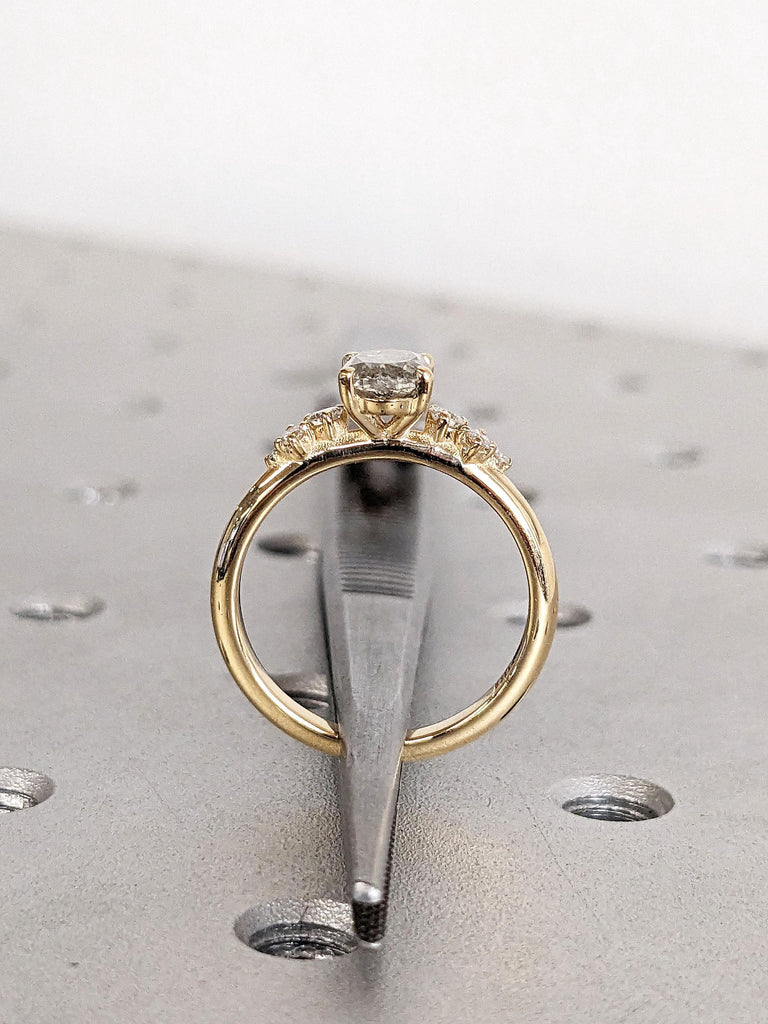 18k Yellow Gold Rings for Women | Gold Engagement Ring | 1ct Oval cut Diamond