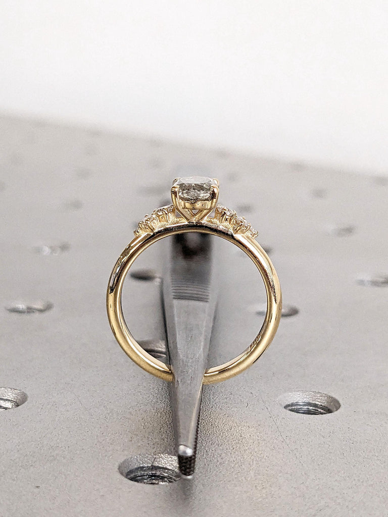 18k Yellow Gold Rings for Women | Gold Engagement Ring | 1ct Oval cut Diamond