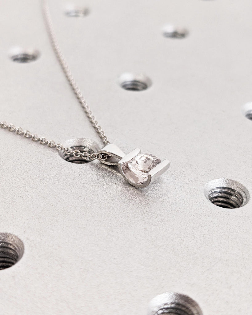 D/F VVS Lab Grown Diamond Round Pendant Necklace | 18k Gold Necklace for Women | Solitaire Necklace Gift for Her | 38, 42, 45cm Gold Chain