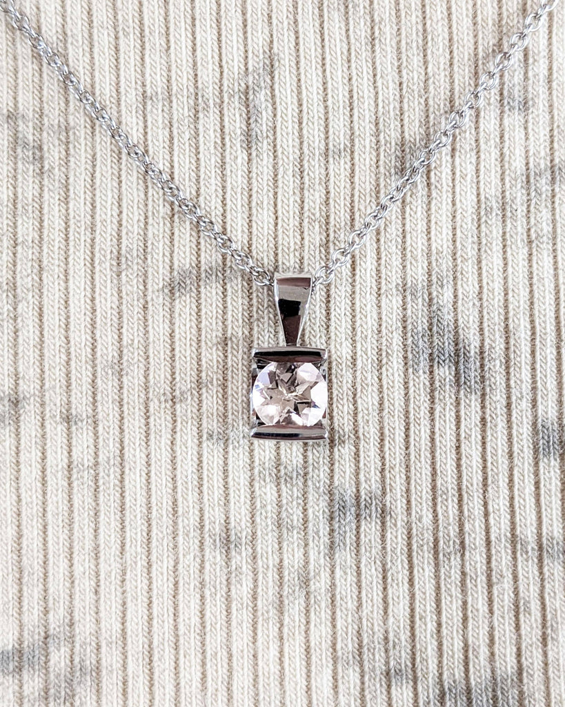 0.5ct Lab Grown Diamond Pendant Necklace | 18k White Gold Necklace for Girlfriend | Everyday Wear Gold Chain Necklace