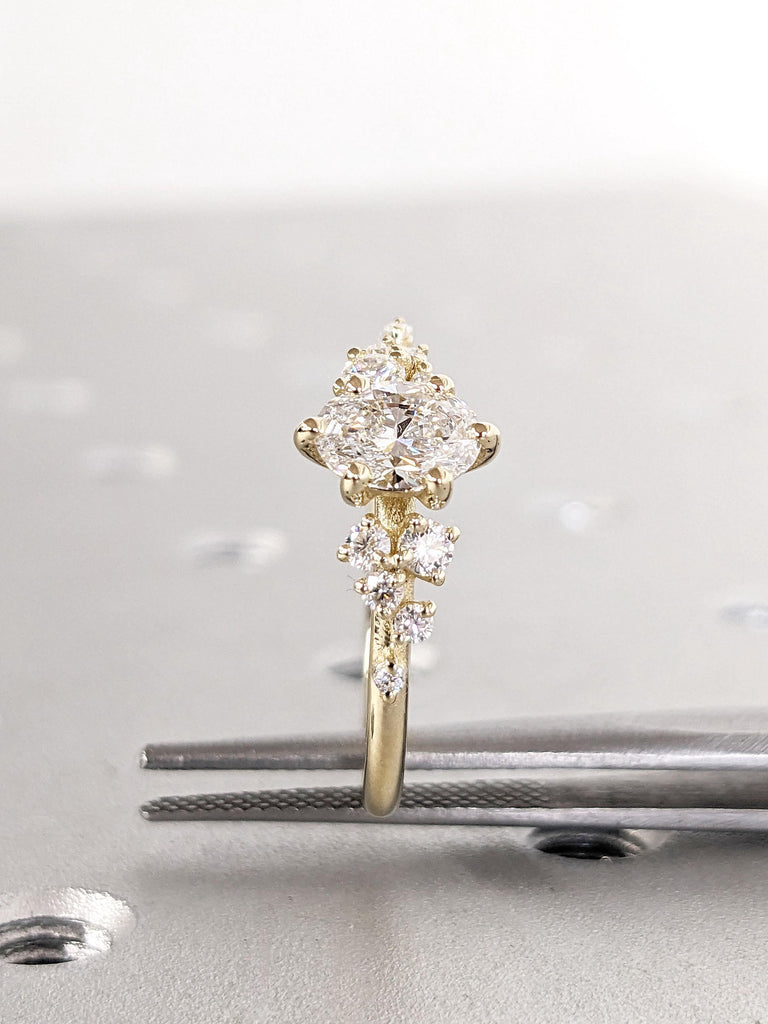 0.5ct Oval cut Lab Grown Diamond Wedding Anniversary Ring Gift for Wife | Real Gold Ring
