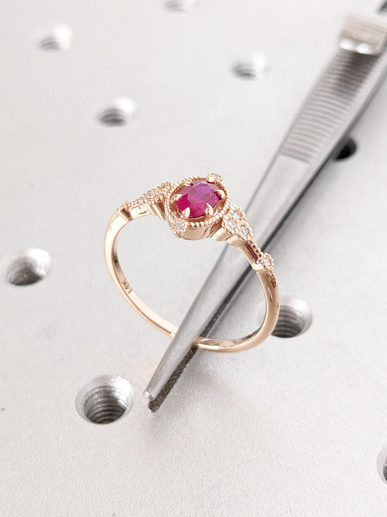 Dainty 14k Rose Gold Ring
