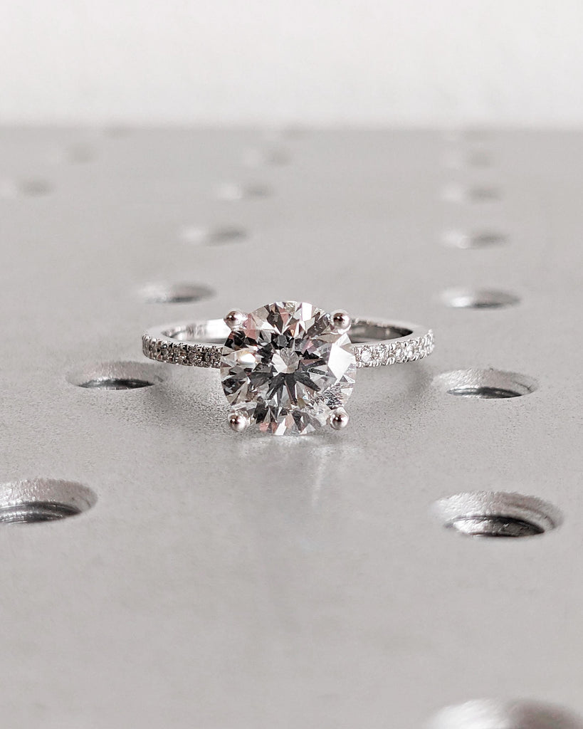 2CT Round Cut Lab Diamond Engagement Ring | White Gold Promise Ring | Dainty Diamond Proposal Ring | Personalized Wedding Ring | Anniversary