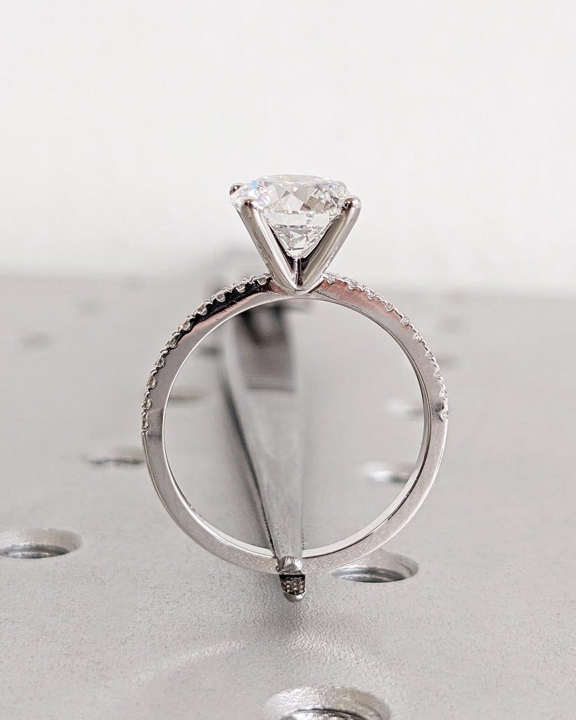 2CT Round Cut Lab Diamond Engagement Ring | White Gold Promise Ring | Dainty Diamond Proposal Ring | Personalized Wedding Ring | Anniversary