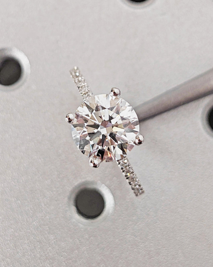 2CT Round Cut Lab Diamond Engagement Ring | White Gold Promise Ring | Dainty Diamond Proposal Ring | Personalized Wedding Ring | Anniversary