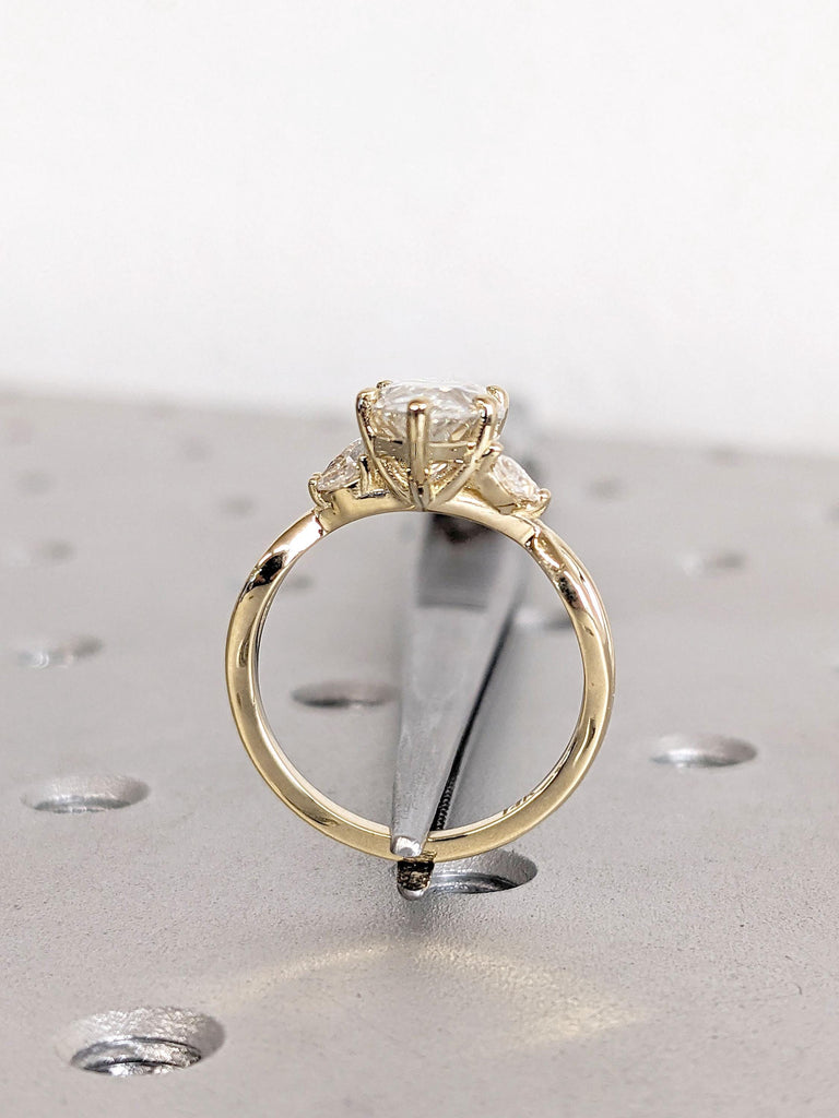 Five Stone Diamond Rings for Women | Lab Grown Diamond Engagement Rings | Trellis Setting Engagement Ring | Promise Anniversary Ring for Her