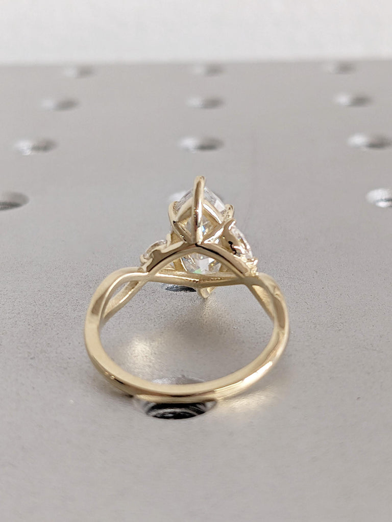Five Stone Diamond Rings for Women | Lab Grown Diamond Engagement Rings | Trellis Setting Engagement Ring | Promise Anniversary Ring for Her