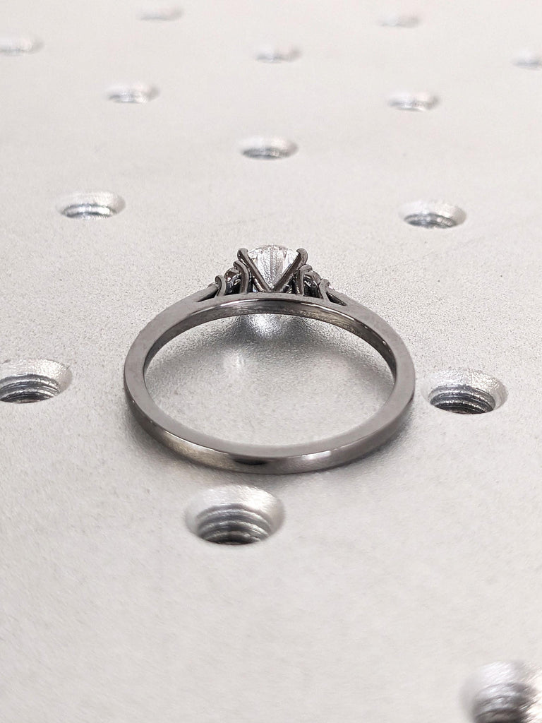 D Color VS1 Lab Grown Diamond Art Deco Promise Ring | Woman Bridal Ring | Multi Stone Ring | Alternative Wedding Ring | Gothic Engagement