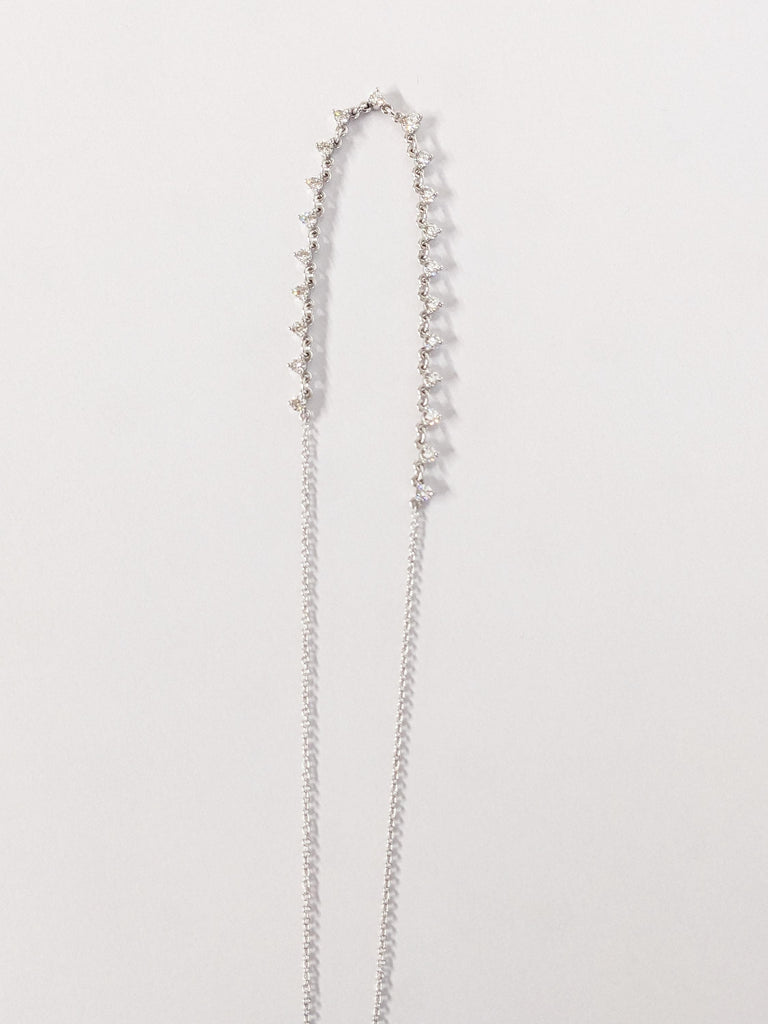 14k White Gold Necklace, Lab Grown Diamond Necklace, Wedding Necklace, Diamond Chain, Starstruck Necklace, Vintage Necklace, Bridal Necklace