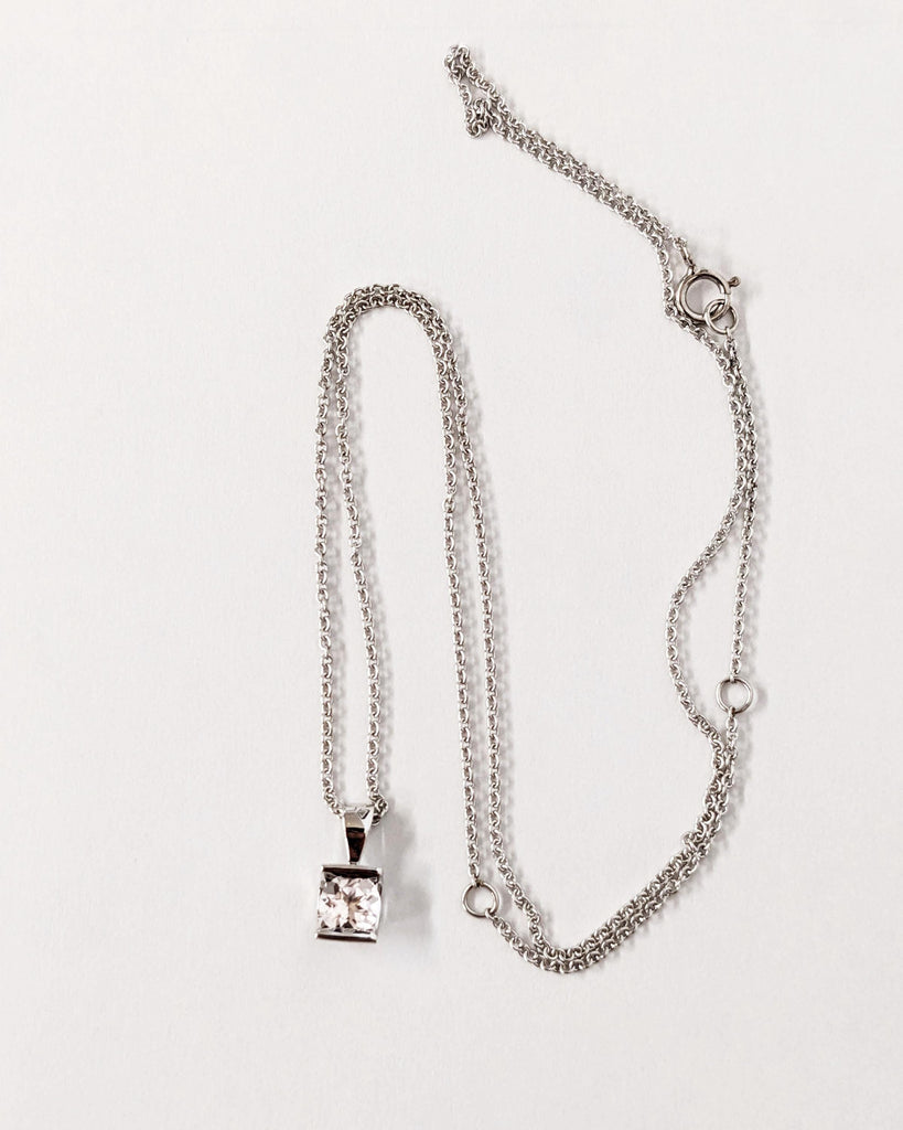 Certified Lab Grown Diamond Solitaire Necklace | White Gold Necklace | Minimalist Gold Chain Woman Necklace