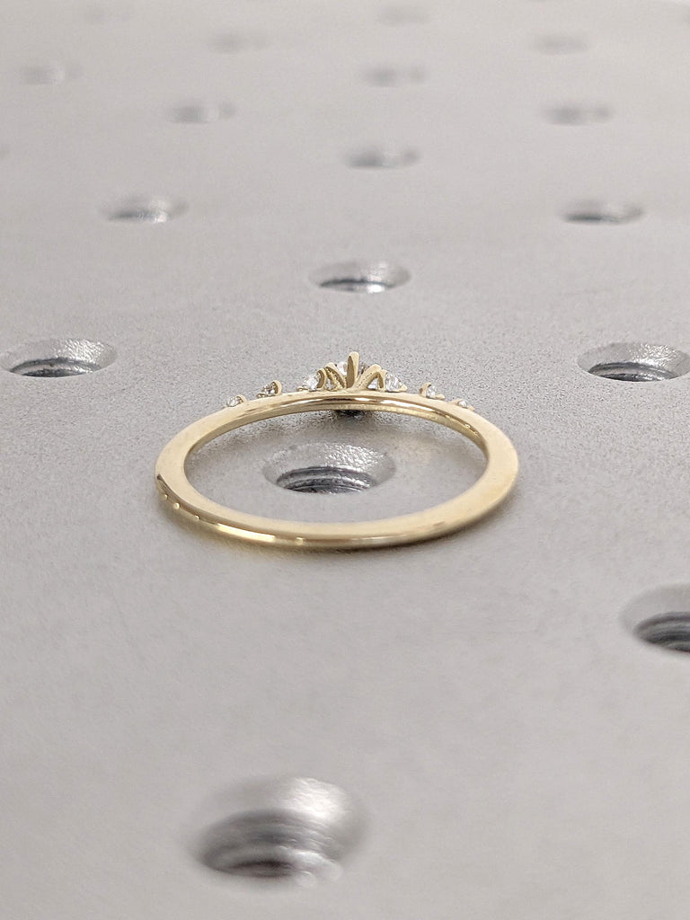 Unique Lab Grown Diamond Engagement Ring | 14k 18k Gold Minimalist Ring | Promise Ring for Her | Dainty Engagement Ring | Small Diamond Ring