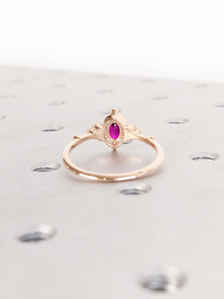 14k Rose Gold Ruby Ring