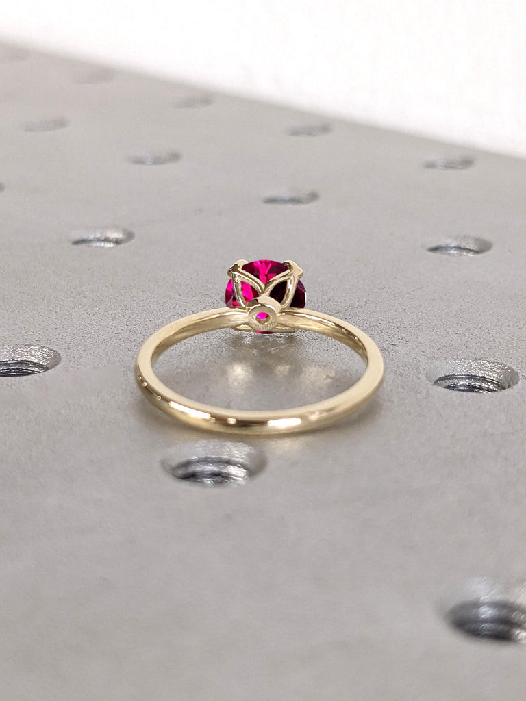 Tulip Floral Engagement Ring | Lotus Flower Basket Setting Ring