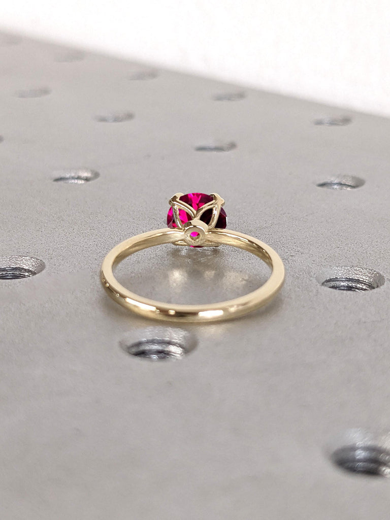 Tulip Floral Engagement Ring | Lotus Flower Basket Setting Ring