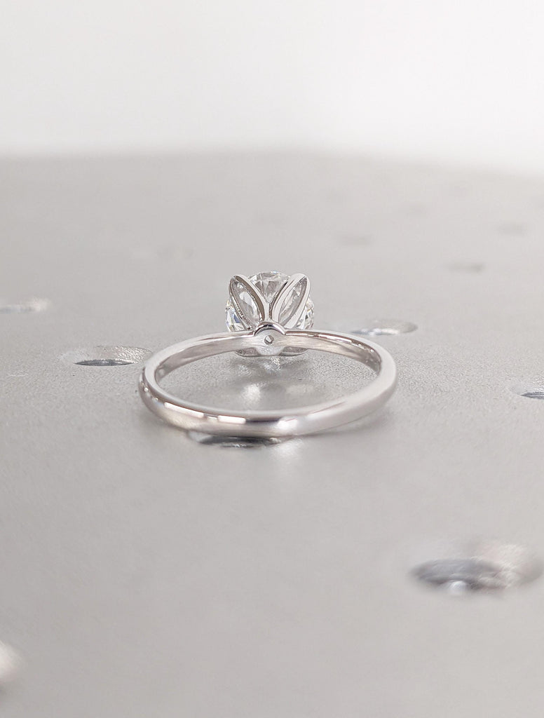 Round Lab Grown Diamond Solitaire Ring, Lab Grown Diamond Ring, 18k Gold Ring, Dainty Diamond Ring, Minimalist Ring, Promise Ring for Her
