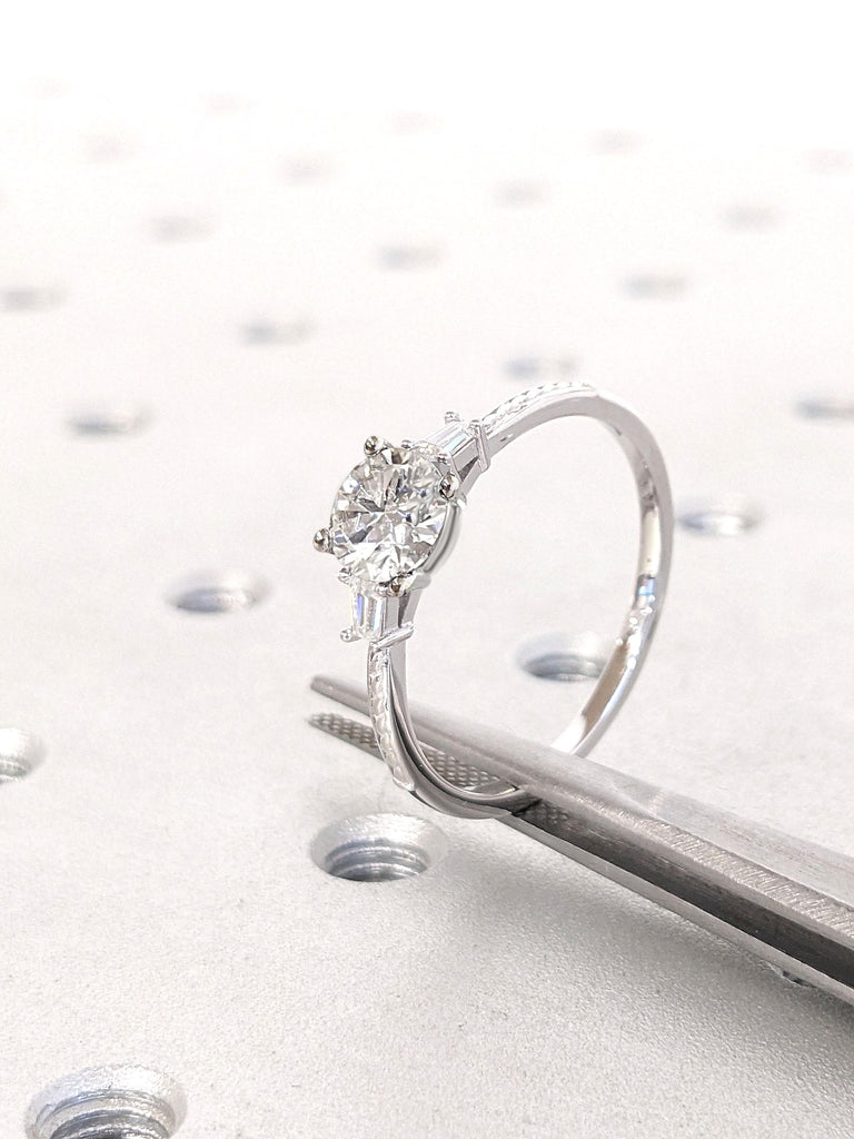 1.5ct Lab Created Diamond Wedding Ring | Round Engagement Ring | White Diamond Ring | 14k 18k Solid Gold Ring