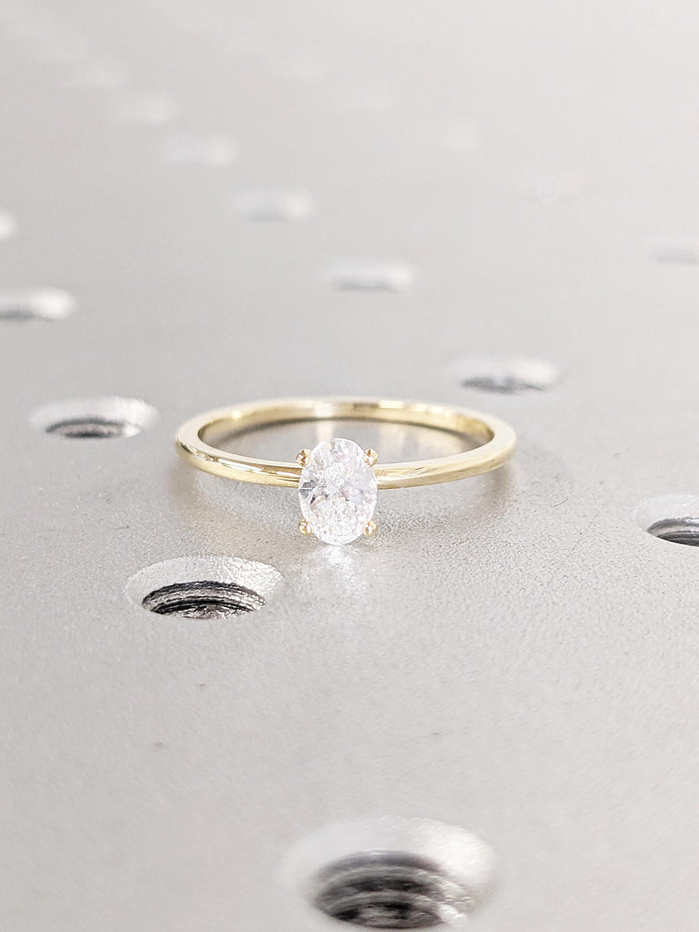 Oval Moissanite Engagement Ring