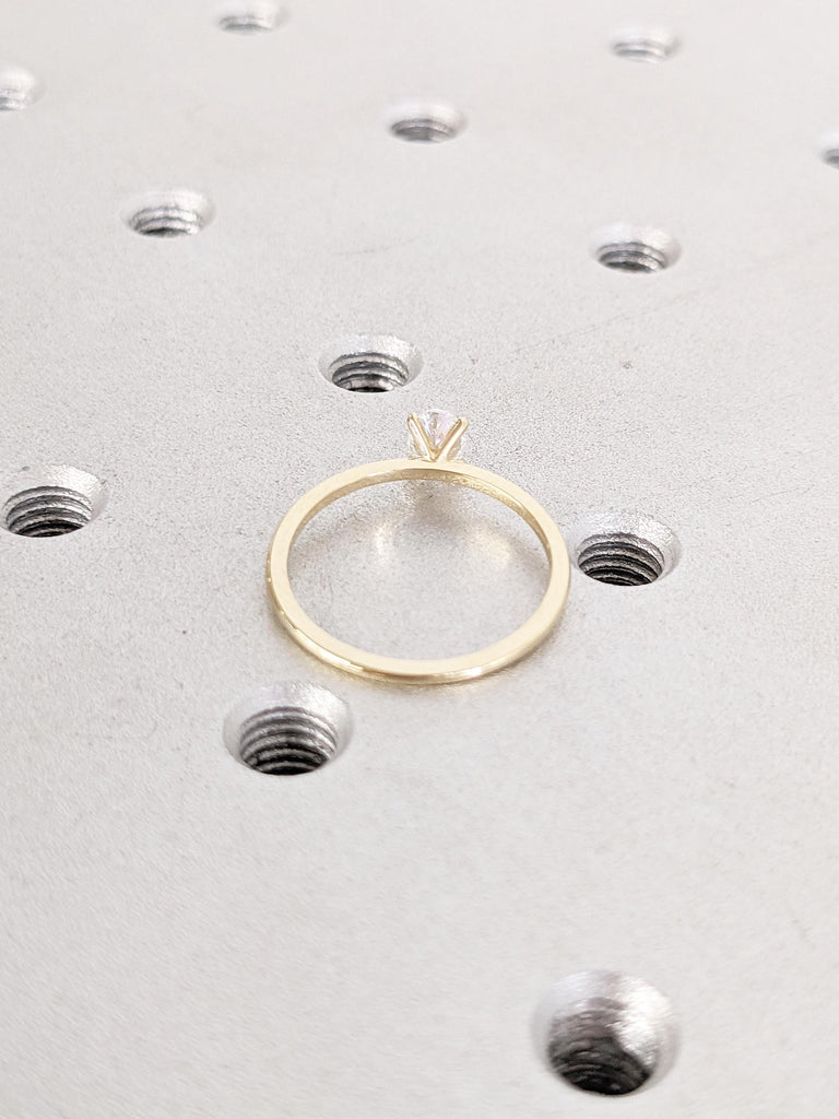 Oval Engagement Ring | 14k Gold Moissanite Rings for Women | Unique Minimalist Ring | Wedding Anniversary Gift for Her | Women Wedding Ring