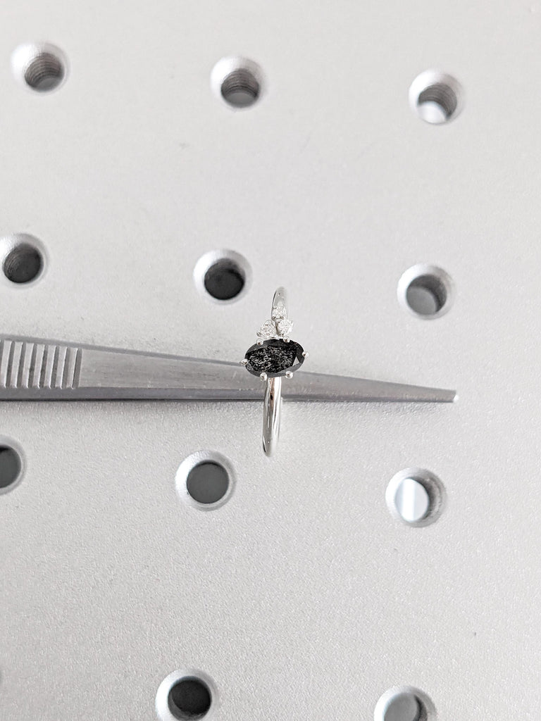 White Gold Ring, Birthday Gift for Her