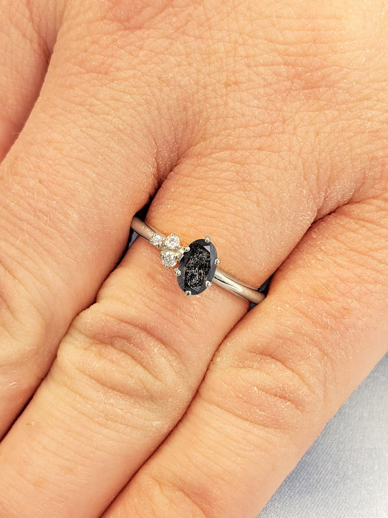 Oval Promise Ring for Her, Gift for Girlfriend