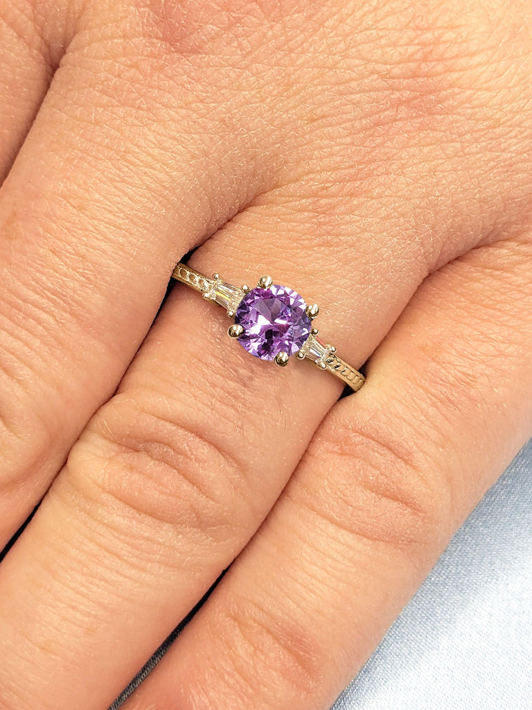 1.5ct Alexandrite June Birthstone Ring | Birthday Gift for Her Mom Sister Wife | Gold Rings for Women | White Yellow Rose