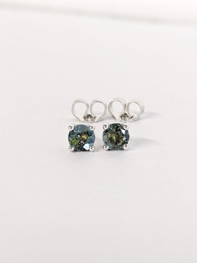 0.5ct Sapphire Earrings | White Gold Earrings | Sapphire Gold Earrings | Women Earrings | Wedding Gift Earrings for Her