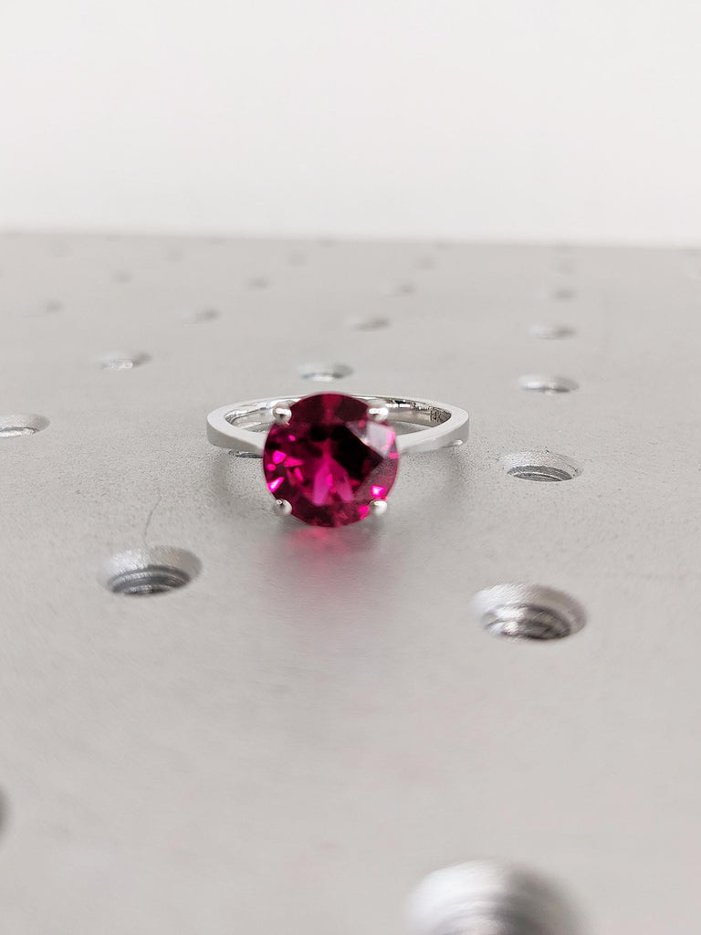 Ruby Engagement Ring, Vintage Ruby Ring, 14k Gold Ring, Lab Ruby Rings for Women, Ruby Birthstone Rings, Ruby Jewelry, Gold Statement Ring