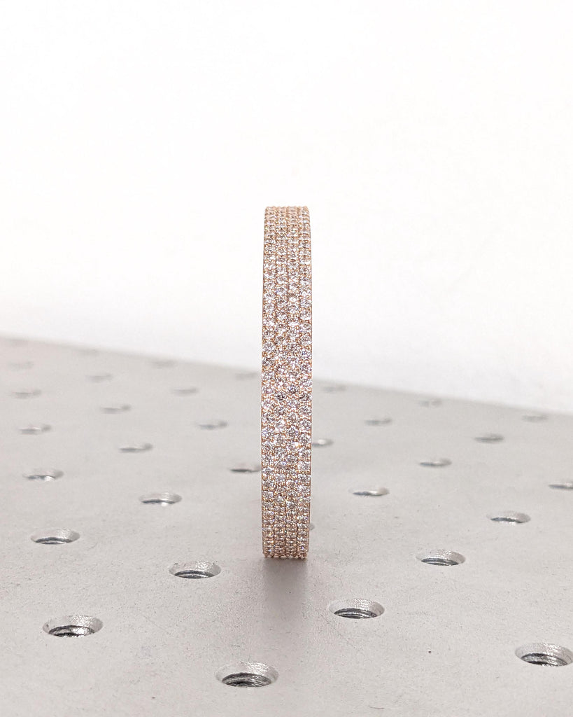 5ct CVD Diamond Bracelet Bangle | Lab Created Diamond Cuff Bangle for Her | Luxury Fine Jewelry Wedding Gift