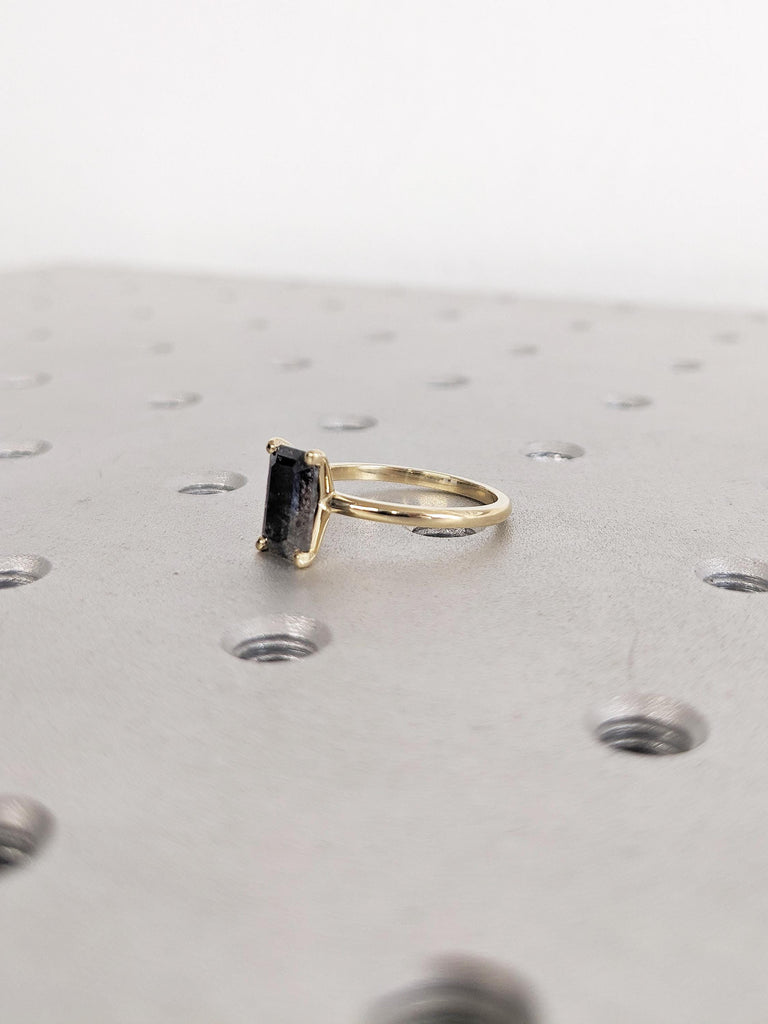 Emerald Cut Ring, Minimalist Ring