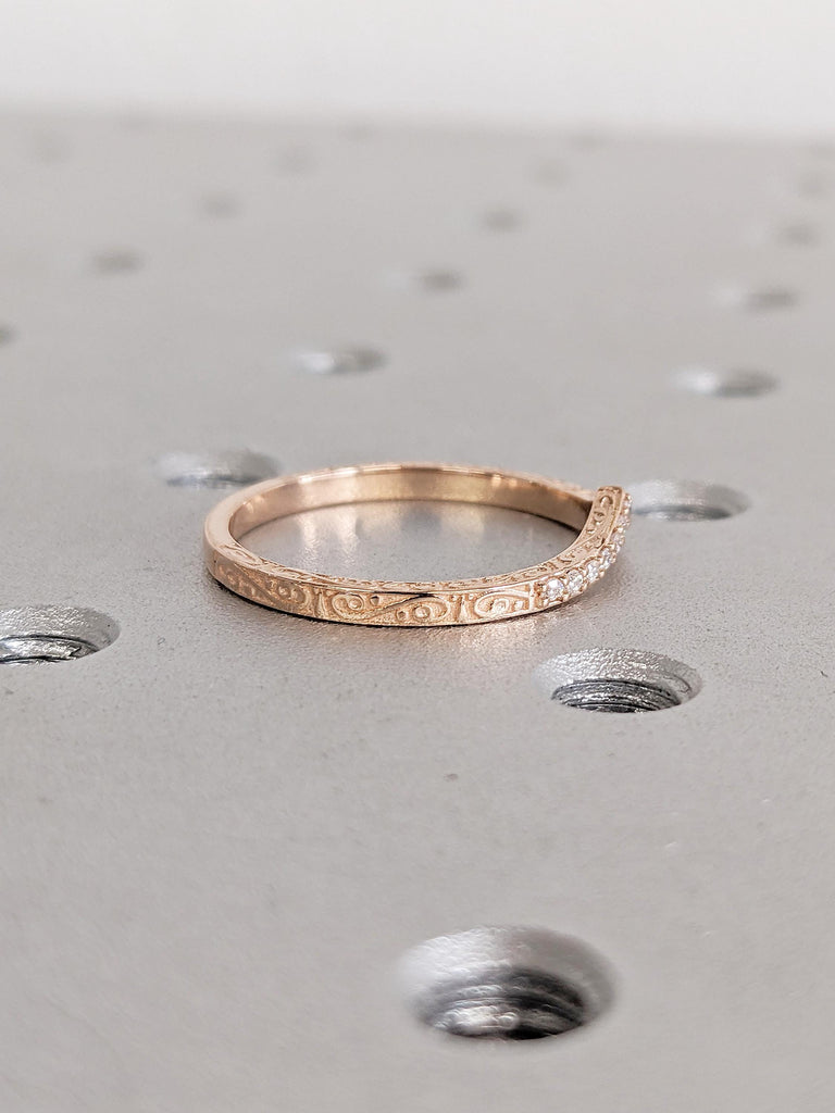 Unique Chevron Ring, Lab Diamond Ring