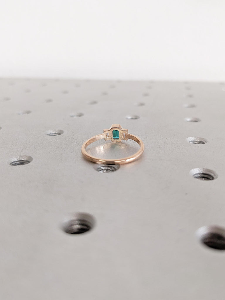 Bezel Ring, Emerald Cut Ring