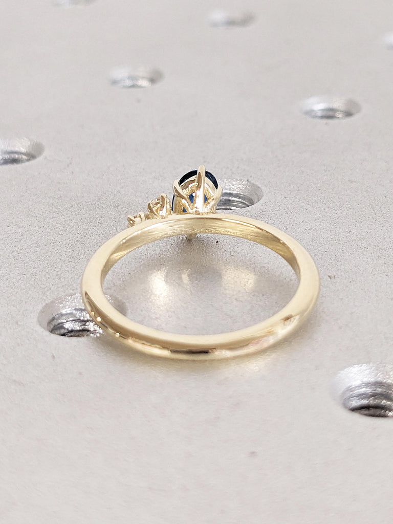 Dainty 14k Gold Ring, September Birthstone Ring