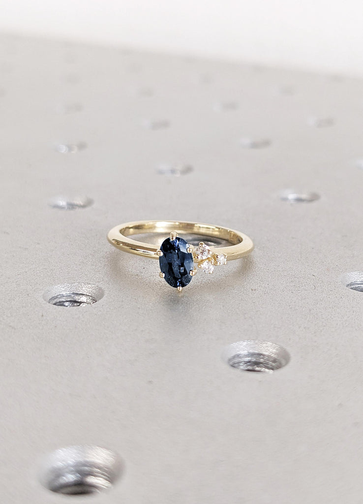 Lab Grown Sapphire Engagement Ring