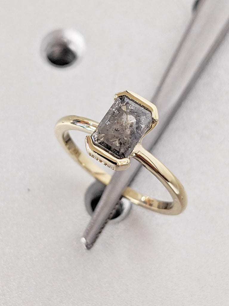 Hidden Halo Diamond Ring