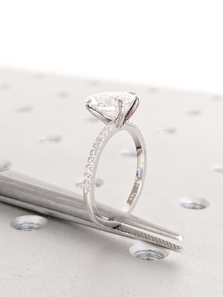 Pave Half Eternity Promise Ring