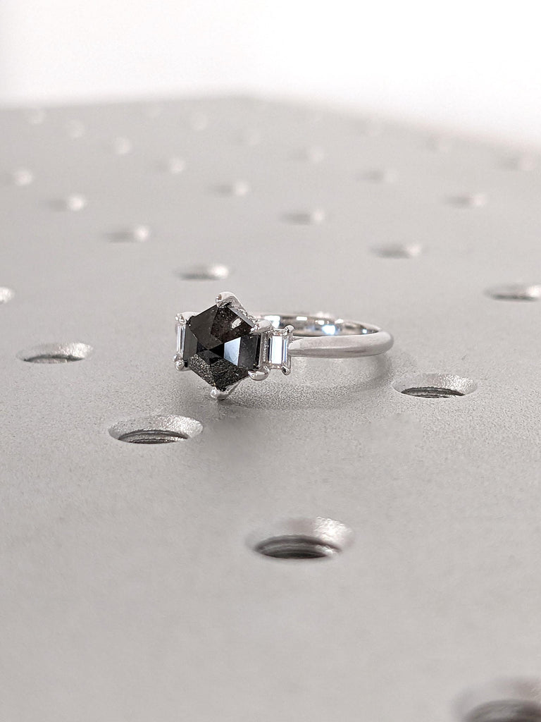 Baguette Diamond Ring | 1.25ct Natural Diamond Promise Ring for Her | Dainty Engagement Ring