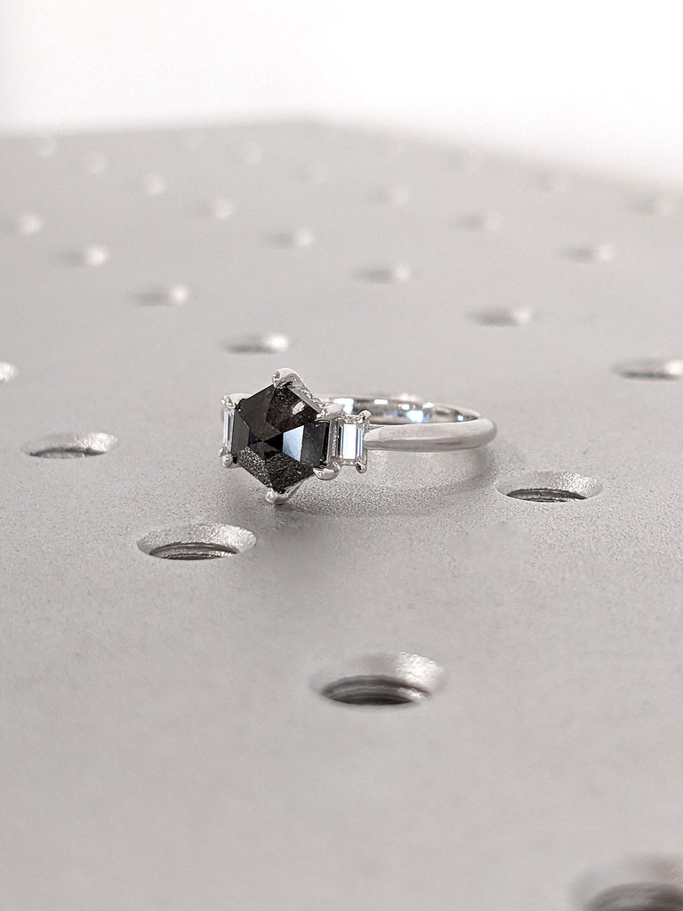 Baguette Diamond Ring | 1.25ct Natural Diamond Promise Ring for Her | Dainty Engagement Ring