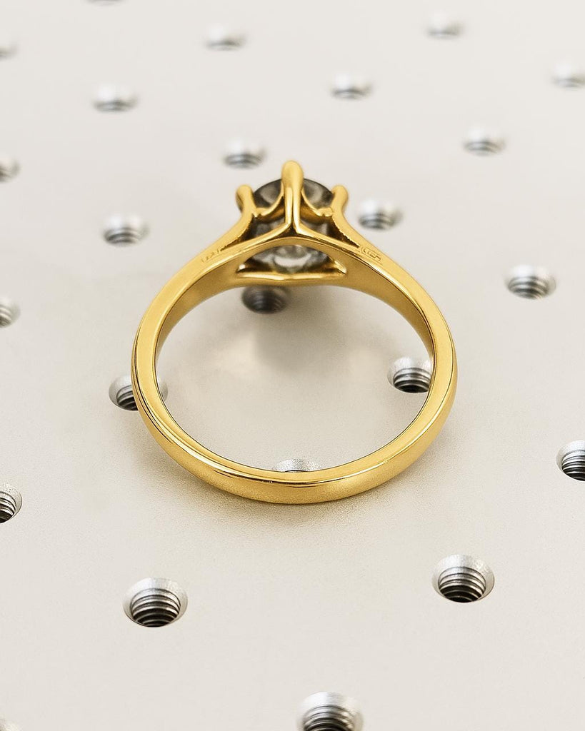 Vintage Salt and Pepper Diamond Engagement Ring / 14K Yellow Gold Filigree Art Deco Promise Ring / Round Diamond Ring / Unique Ring for Her