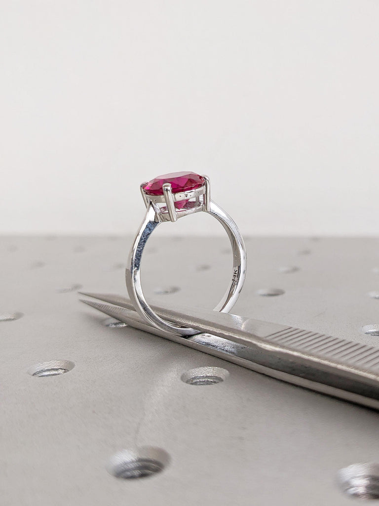 Ruby Engagement Ring, Vintage Ruby Ring