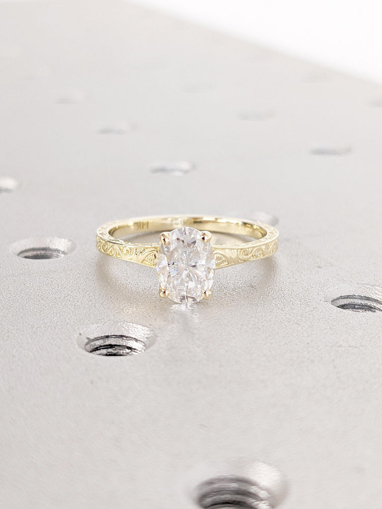 Filigree Diamond Engagement Ring