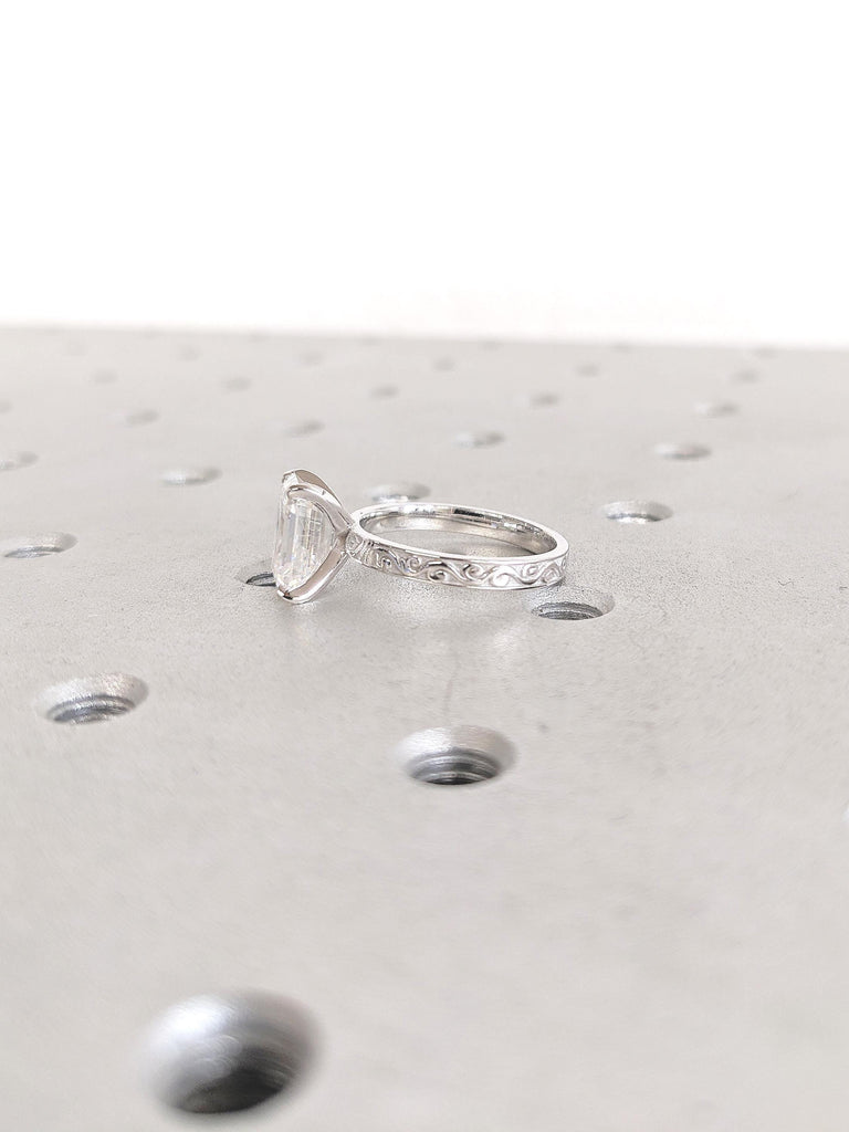 Minimalist Lab Diamond Ring, Promise Rings for Women, Wedding Anniversary Gift