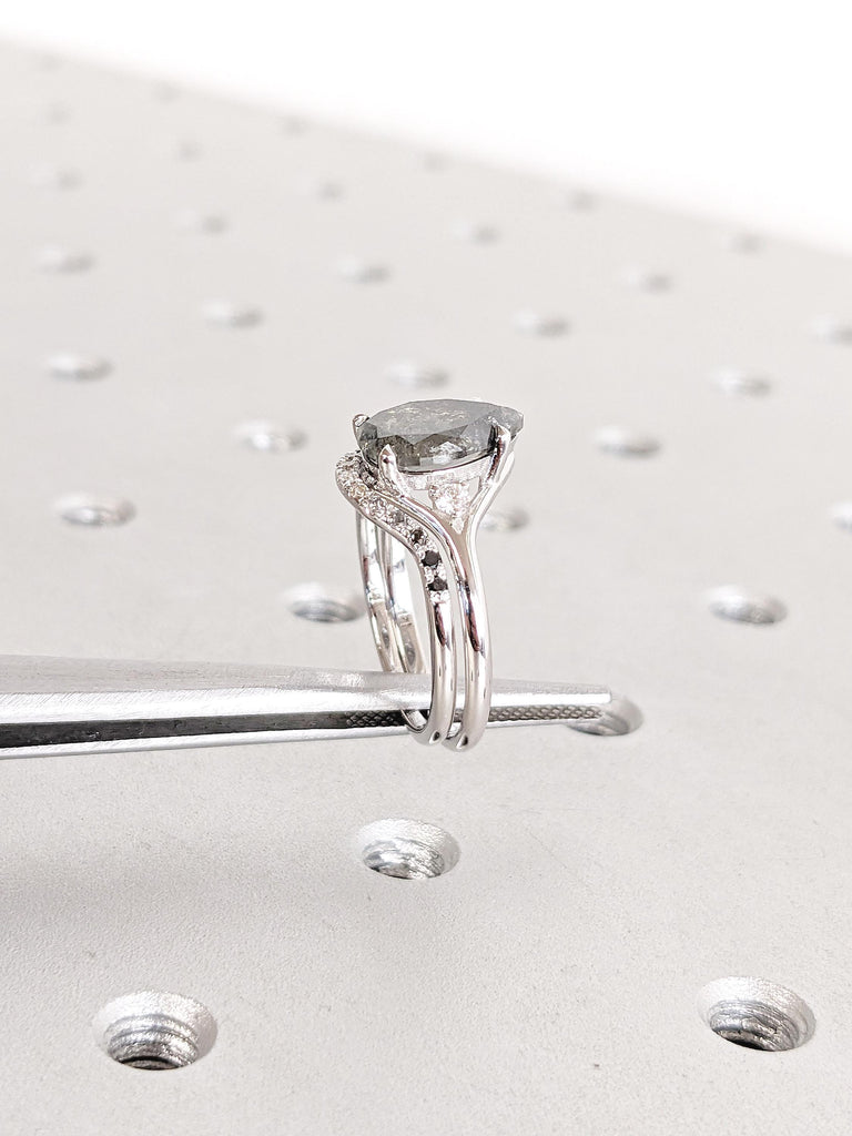 Dainty 14k Gold Ring, Stacking Ring Set