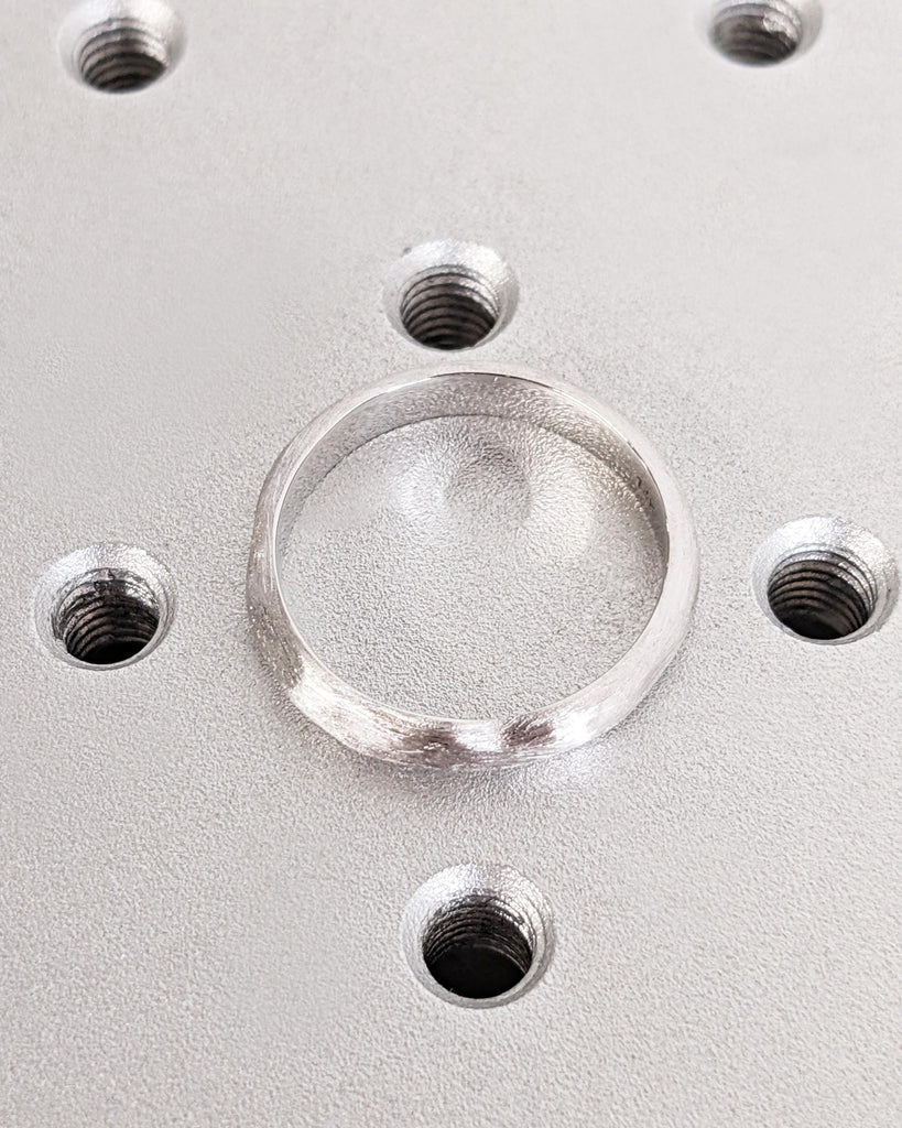 4mm Men's Wedding Ring, 14K White Gold Band, Unique Men's Wedding Band, Rustic Wedding Band, Handmade Textured Ring, Nature Tree Bark Ring