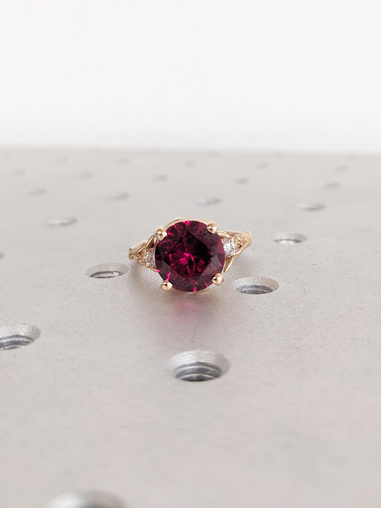 Diamond and Ruby Birthstone Ring