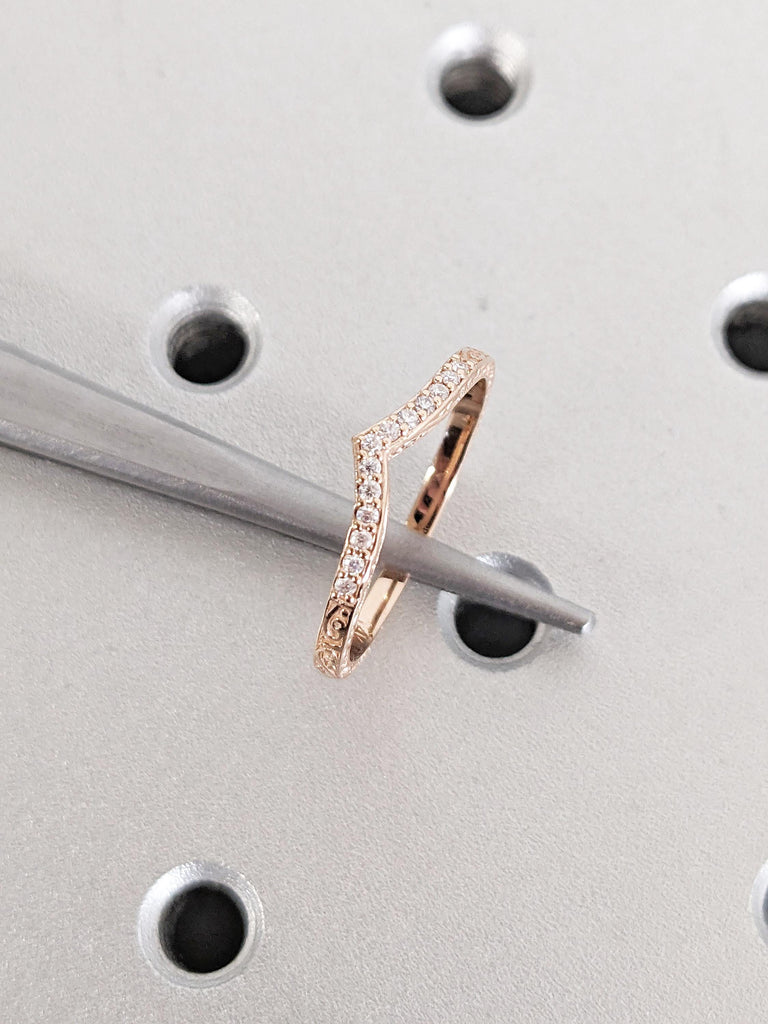 Moissanite Wedding Band