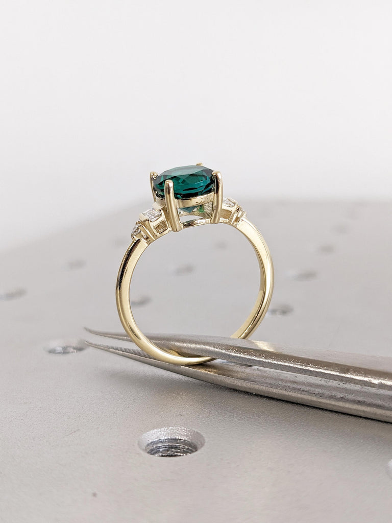Lab Created Emerald Ring