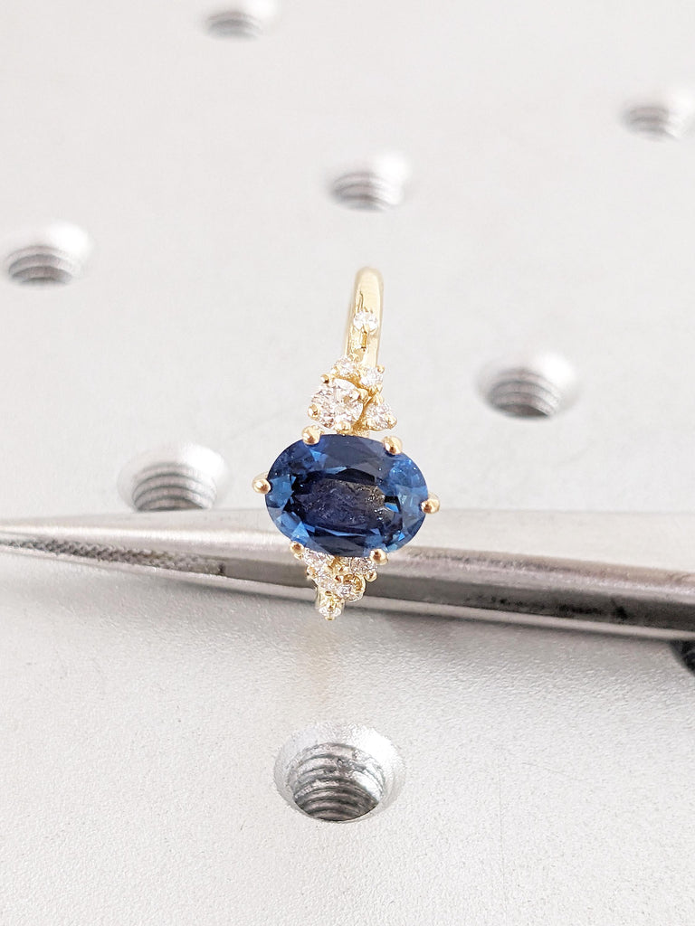 Art Deco Blue Sapphire Ring