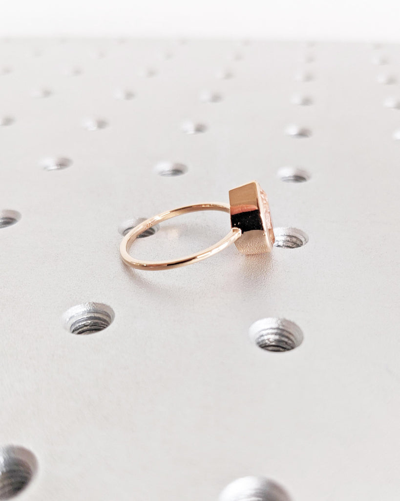 Vintage Teardrop Morganite Ring, 14K Rose Gold Ring, Morganite Engagement Ring, Promise Ring, Anniversary Birthday Gift For Her, Minimalist